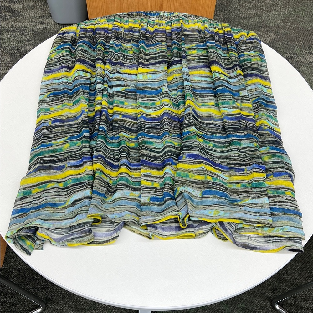 Neeru Kumar cotton silk colorful oversized dress woven yellow green blue black - Picture 4 of 7